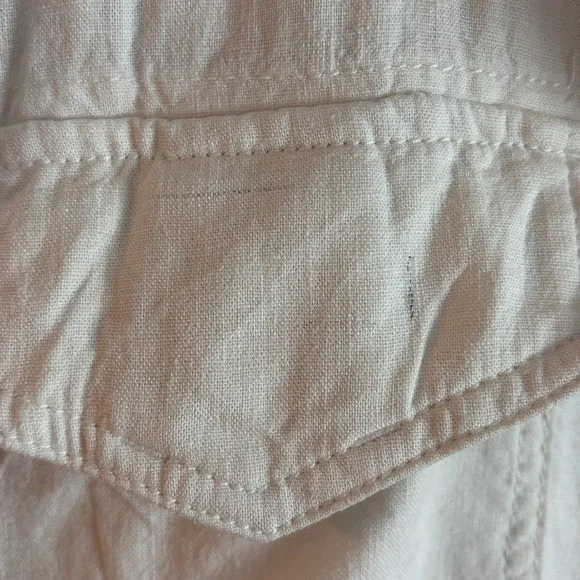 3 for $25! Style & Co. White Linen Blend Lightweight Utility Jacket, M - Picture 6 of 8